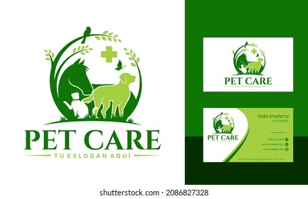 Horse, Dog, Cat Animal Logo Design Vector Template
