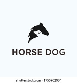 horse dog logo. horse icon