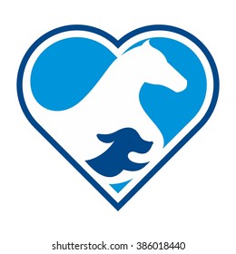 horse and dog logo vector.