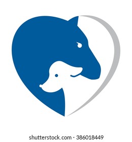 horse and dog logo vector.