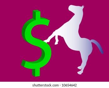 the horse with dollar symbol