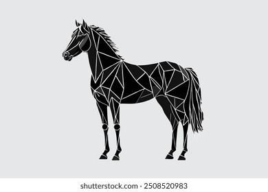 horse domestic silhoutte vector art