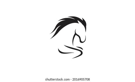 horse Drawing Lines Abstract logo vector design symbol