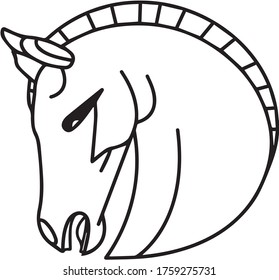 Horse drawing. Suitable for logo.