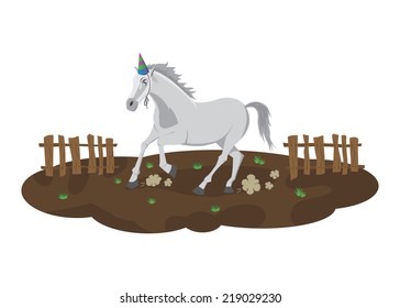 Horse dreams of becoming a unicorn.