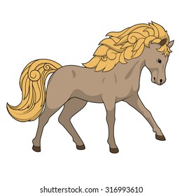 Horse educational game vector illustration