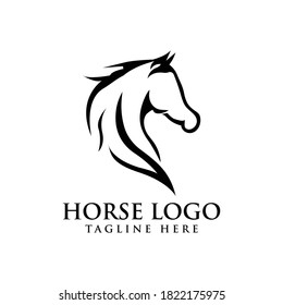 Vorlage für Vektordesign-Symbol für Pferde Elegantes Logo