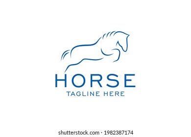 Horse Elegant Logo Symbol Vector, Simplicity Line Art.