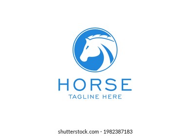 Horse Elegant Logo Symbol Vector, Simplicity Line Art.