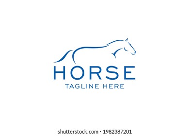 Horse Elegant Logo Symbol Vector, Simplicity Line Art.
