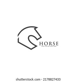 Horse Elegant Logo Symbol Vector.