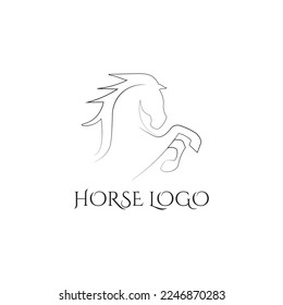 Horse Elegant Logo Symbol Vector, Vector linear icons and logo design elements - horse vector,Horse Logo Template Vector icon illustration design.