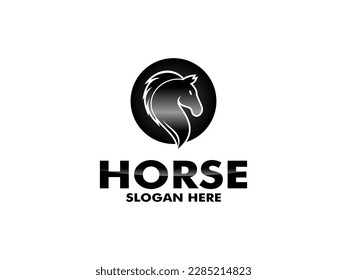 Horse Elegant Logo Symbol Vector, Head Horse logo design Inspirations