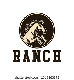 Vector de símbolo de logotipo elegante de caballo