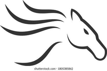Horse Elegant Simple Vector Logo  