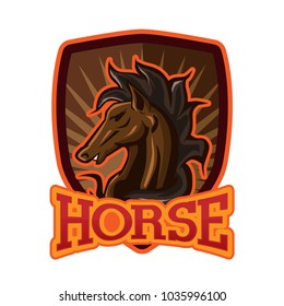 Horse Emblem Logo Vector Illustrations