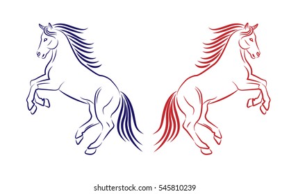 horse emblem on white background