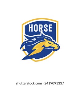 Horse Emblem Sport Logo Template