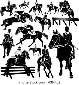 horse, equestrian vector (details)