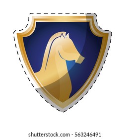 horse equine emblem image vector illustration design