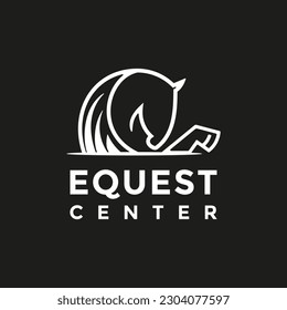 Horse equine fencer icon logo vector design. Logo design inspiration