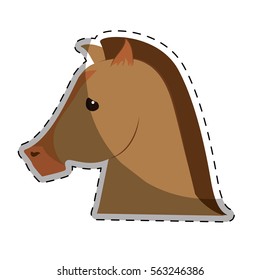 horse equine icon image vector illustration design