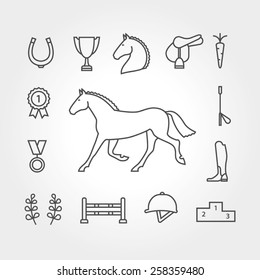 Horse Equipment Icon Set