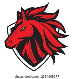 Horse e-sport logo. gaming logo. horse team logo