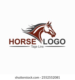Pferdegesicht Logo, Vektorgrafik