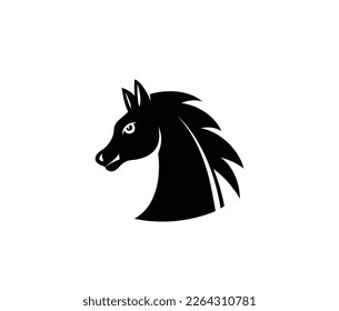 Horse Face Silhouette Logo, art vector design
