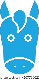 Pferd Face einzelne Vektorgrafik