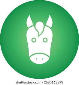 Pferd Face einzelne Vektorgrafik