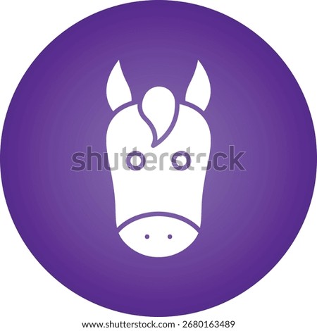 Horse Face single vector icon illustration