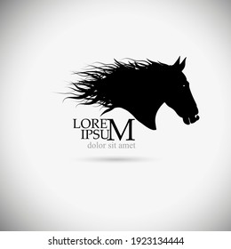 Horse face. Tattoo. Vector illustration