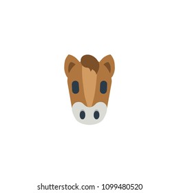 Horse Face Vector Flat Icon