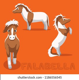 Horse Falabella Cartoon Vector Illustration