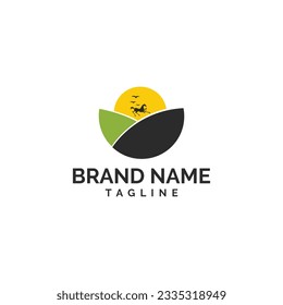 Horse farm logo design for farm business.