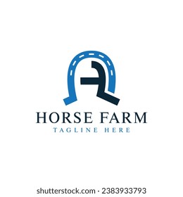 Horse Farm Logo design creative concept 