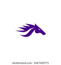 Horse fast logo icon vector sport
