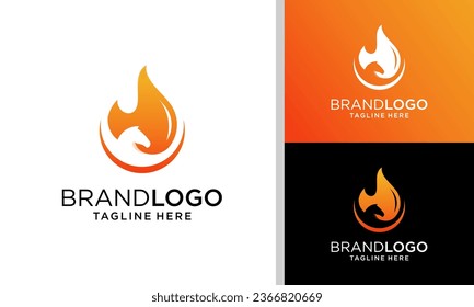 Horse Fire logo designs concept, Fast horse logo template,	
