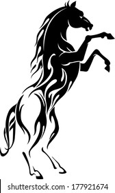 Horse Flame Tattoo Stand