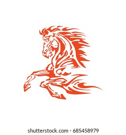 Horse Flame Vector Template Design