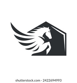 Diseño del hogar de la mosca de caballo Vector