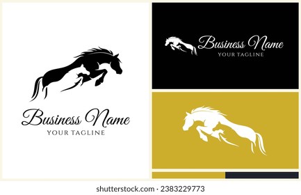 horse and foal logo template