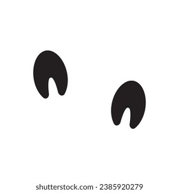 horse footprint icon vector template illustration logo design