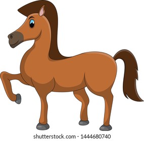 Horse Funny Cartoon Vector Illustration