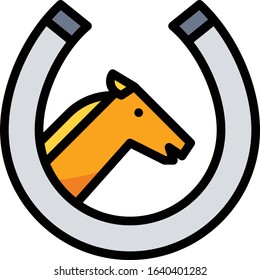 Horse - Gambling icon set. High quality filled outline vector illustration for website and mobile application.