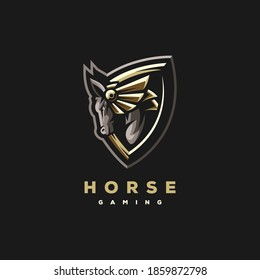 horse gaming sports logo design