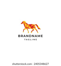 Horse geometric logo design template