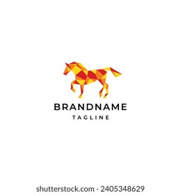 Horse geometric logo design template